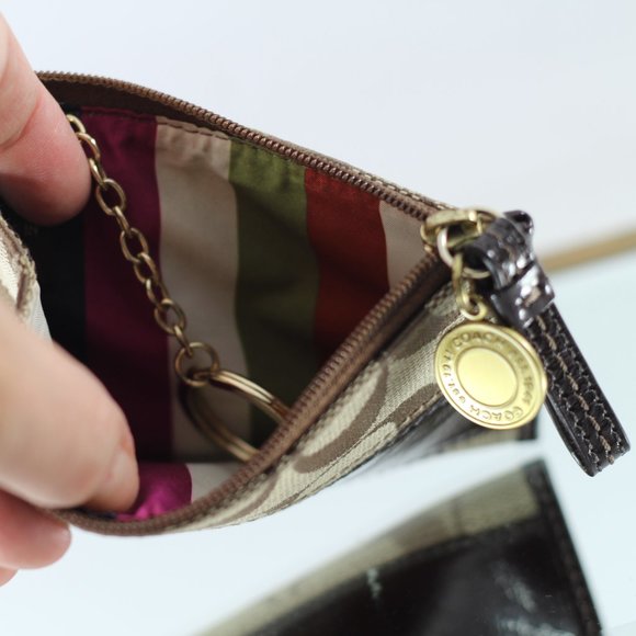 Brown Coach change purse/cards - keys - Picture 6 of 8